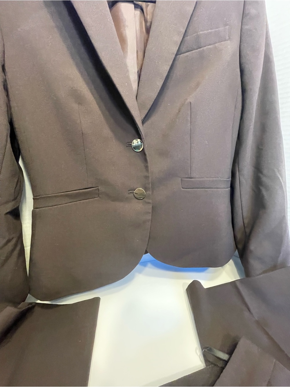 Calvin Klein Dark Brown Women's Two-Button Blazer